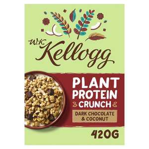 Kellogg's WK Kellogg Protein Crunch Dark Chocolate & Coconut 420g 88p @ Sainsbury's Cromwell Road London