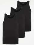 3 Pack - Mens 100% Cotton Jersey Vests (2 Colours / Sizes M - 4XL) - Free C&C