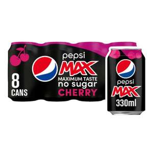 Cherry pepsi max 8 x 330ml cans instore at Abbey Wood Bristol