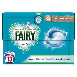 Free Fairy Non Bio Washing Pods 13 Washes 300.3g - w/Clubcard Coupon For Selected Accounts