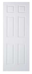 Wickes Lincoln White Grained Moulded 6 Panel Internal Door - 1981mm x 762mm - Free Click & Collect
