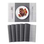 Miorkly Placemats,Place Mats Set of 6 Black + White 45x30cm with voucher