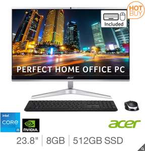 Acer C24-1650, Intel Core i5, 8GB RAM, 512GB SSD, NVIDIA GeForce MX450, 23.8 Inch All in One Desktop PC £499.99 (Members Only) @ Costco
