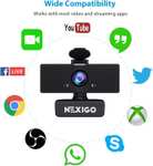 NexiGo N60 1080P Webcam with Microphone, Adjustable FOV, Zoom, Software Control & Privacy Cover - Sold by NexiGo UK FBA
