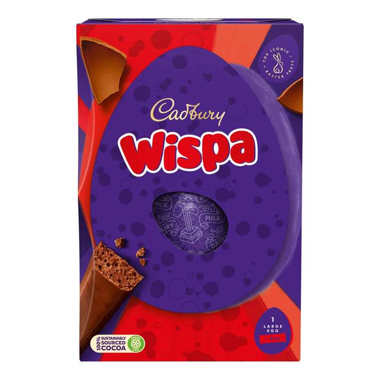 Celebrations (220g) / Wispa (182.5g) / Malteasers (185g) / Minstrels (192g) Easter Eggs