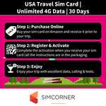 USA Travel Sim Card UNLIMITED 4G Data 30 Days - used like new Sold by Amazon Warehouse