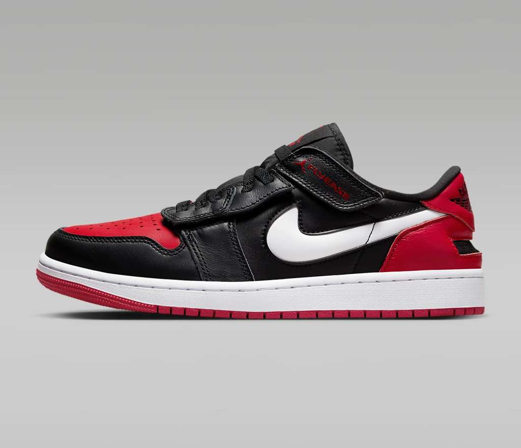 Nike Air Jordan 1 Low FlyEase Black/White/Gym Red | hotukdeals