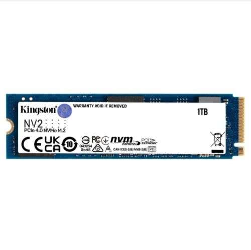 Kingston 1TB NV2 PCIe 4.0 NVMe SSD £43.25 @ eBuyer eBay (UK Mainland)