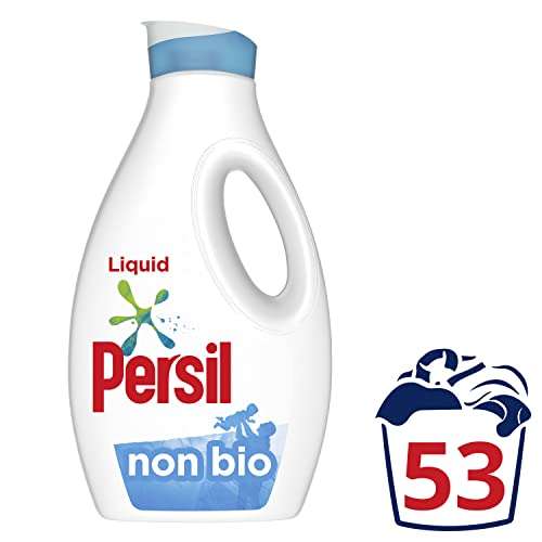 Persil Non Bio Laundry Washing Liquid Detergent 100% Recyclable bottle 53 washes 1.539l £6.51 / £5.86 Subscribe & Save @ Amazon