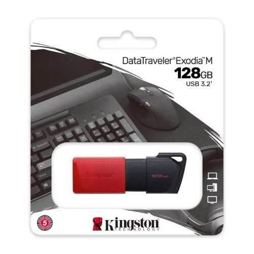 Kingston 128GB DataTraveler Exodia USB 3.2 Gen 1 flash drive £7.99 @ MyMemory