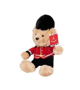 Guardsman teddy Bear 8 Inch plush Soft Toy - free click and collect
