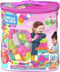 Mega Bloks 60 Piece First Builders Big Building Bag - Pink - £7.50 Click & Collect @ Argos