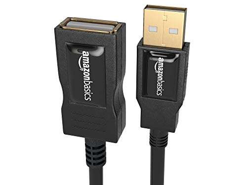 Amazon Basics 2 Pack USB A (2.0) Extension Cable, 1m - £3.76 @ Amazon