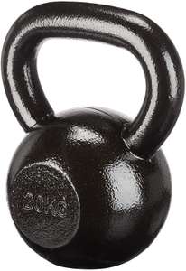 Amazon Basics Cast-Iron Kettlebell with Textured and Painted Surface, Black, 20kg / 44lbs - £33.89 @ Amazon