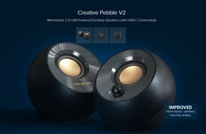 Used: Creative Pebble V2 2.0 USB Powered Desktop Speakers with USB-C Connectivity @ Helpdesk IT