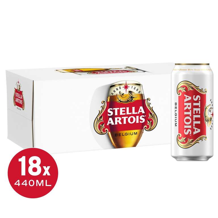 Stella 18x440ml for £1.64/litre