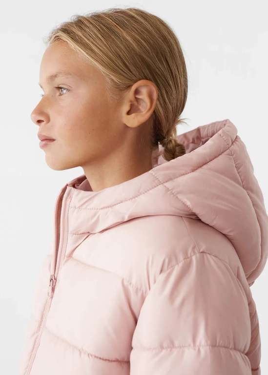 Mango Kids BROTHERS & SISTERS Hood quilted coat - £9.99 free collection @ Mango