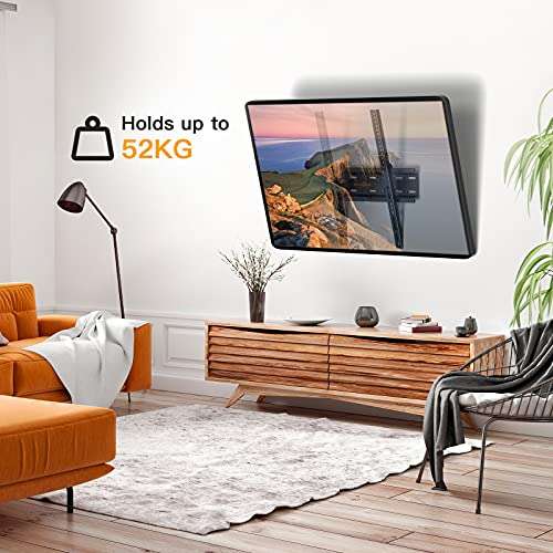 Perlegear TV Wall Bracket for 26-60 inch TVs up to 52kg, VESA 75x75-400x400mm - (with voucher) Sold by Jich EU FBA