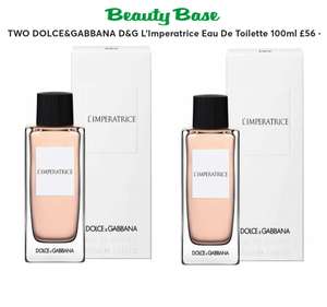 TWO Dolce & Gabbana D&G L'Imperatrice Eau De Toilette 100ml £56 - price will drop when 2 are added to the basket