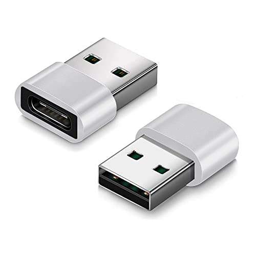 USB C Female to USB Male Adapter 2-Pack,Type C Charger - £2.89 - Sold by Abrity Technology / Fulfilled by Amazon