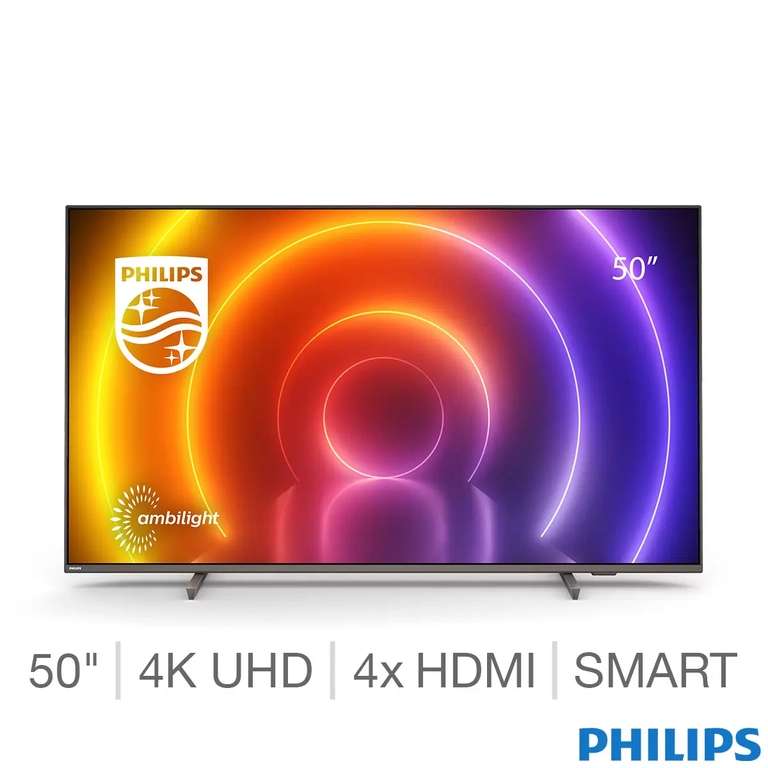 Philips 43PUS8106/12 43” 4K Smart LED Android Tv (3-Sided Ambilight) £299.98 / 50” £369.99 5 Yr Cover + £10 Voucher (Members Only) @ Costco
