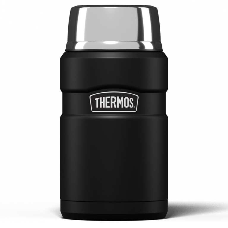 Thermos Stainless King Matt Black Food Flask 710ml