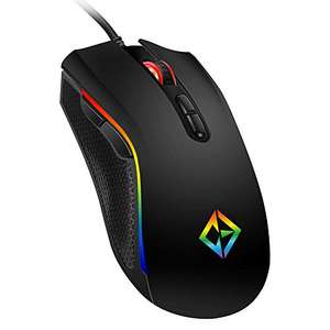 Combrite Gaming Mouse USB Wired, Rainbow LED Light, 7 Programmable Buttons, Chroma RGB Backlit, 4800 DPI - Sold By DigiDirect FBA