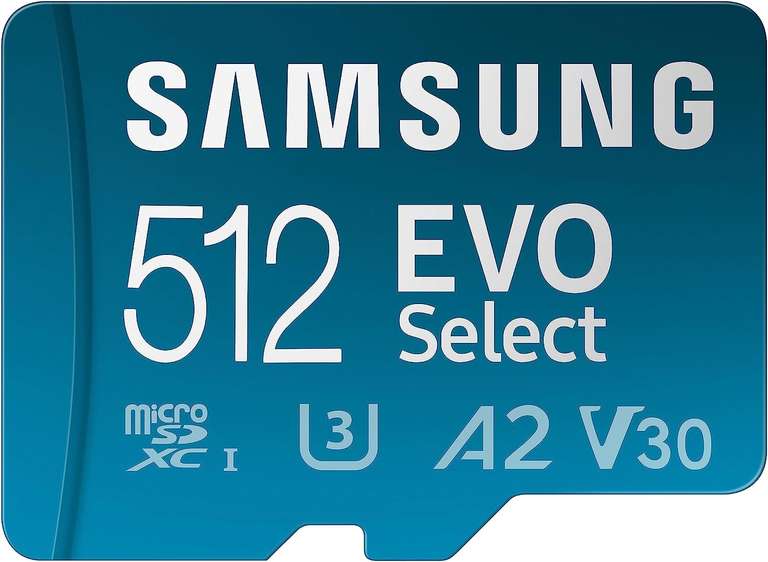 Samsung EVO Select Micro Sd card 512GB - £27.99 / 256GB - £13.99 / 128GB - £8.99