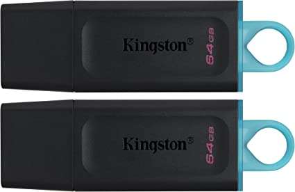 Kingston DataTraveler Exodia DTX/64GB-2P Flash Drive USB 3.2 Gen 1 - with Protective Cap Two Pack - £6.39 @ Amazon