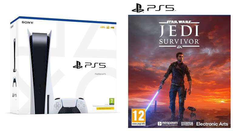 PS5 Console + Star Wars Jedi: Survivor PS5 Game Bundle - £510.98 + Free Click and Collect @ Argos