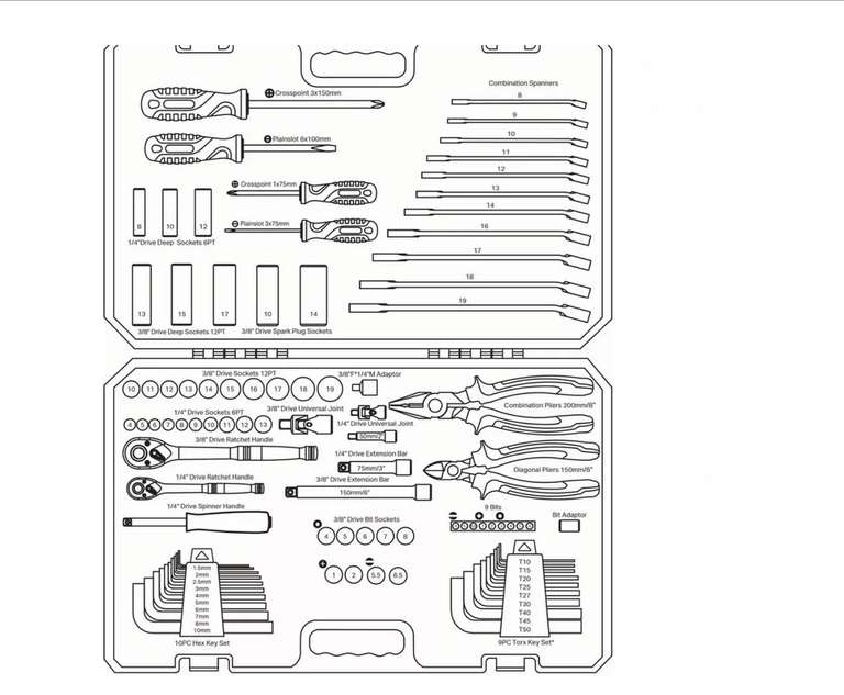 Halfords 92 Piece Garage Tool Kit (Free C&C Only)
