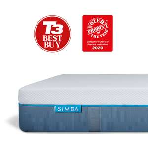 Simba Double Mattress Certified Refurbished Hybrid Foam & Springs for £172.75 delivered using code @ eBay / Simba