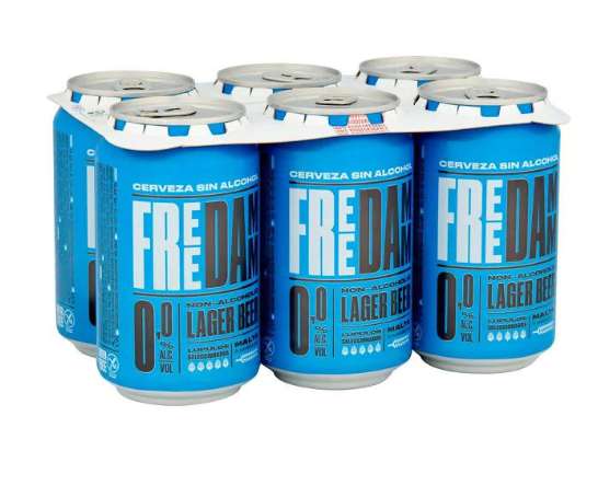 Free Damm 0.0% Non Alcoholic Lager Beer 6 x 330ml (Portlethen, Aberdeenshire)
