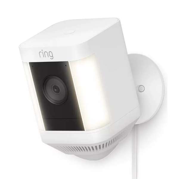 Ring Spotlight Cam Plus Plug In Security Camera - White - Free click and collect