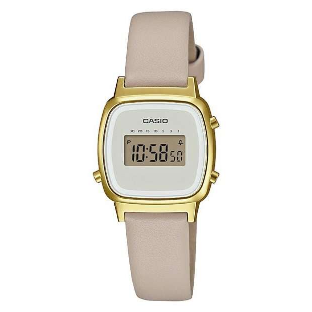 Casio Retro Digital Leather Strap Watch - Free C&C