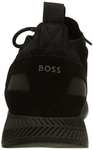BOSS Mens Titanium Runn Sock Trainers with Repreve Uppers Size 10 Black