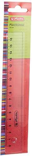 Herlitz 8700601 16 cm Transparent Plastic Ruler - 41p @ Amazon