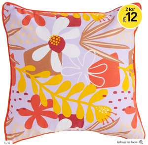 Wilko Floral Stripe Summer Reversible Outdoor Cushion 43 x 43cm - £9 + £4.95 delivery @ Wilko