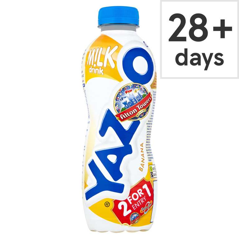 Yazoo Chilled Banana/Strawberry/Chocolate Flavoured Milkshake 400Ml 75p clubcard price