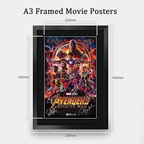 Avengers Infinity War A3 Printed Autographs Framed Poster £9.99 @ Prints of the World via Amazon