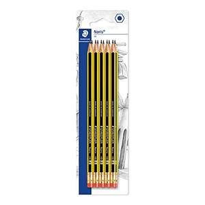 STAEDTLER 122-2 BK10 Noris HB Pencil with Eraser Tip, Double Stacked, Pack of 10 £4.50 @ Amazon