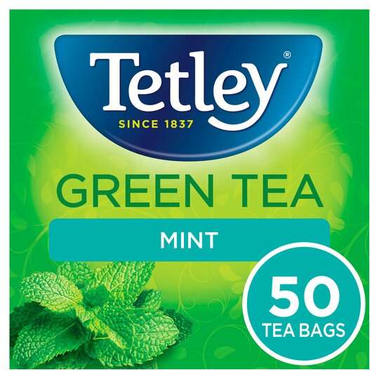 Tetly Green Tea Pure - Mint - Lemon - Mango & Passion Fruit or Decaf @ Tesco £1.49 each Box of 50 teabags Clubcard Not Required