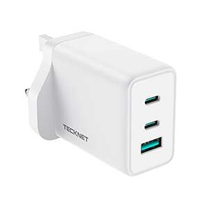 65W USB C Charger, TECKNET 3 Port GaN Type C Fast Charger Plug Adapter, PD 3.0 USB C £24.64 Dispatches from Amazon Sold by TechTack(EU)