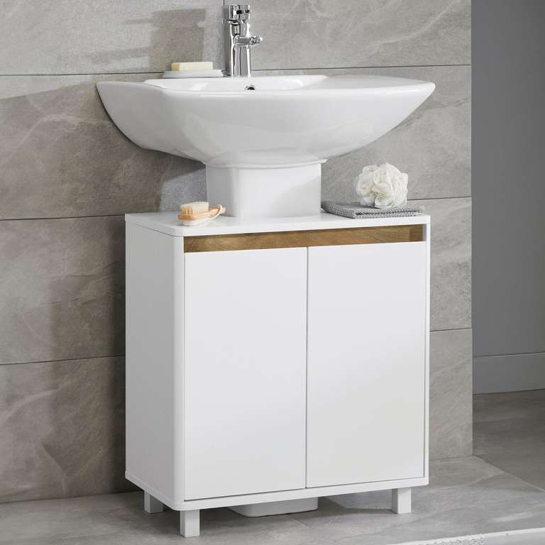 HOUSE AND HOMESTYLE Prime Curved Gloss Bathroom Under Sink unit - Sold & Delivered by House and Homestyle (UK Mainland)
