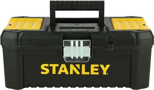 Stanley STST1-75515 Low Essential Tool Box, Black/Yellow, 12.5-Inch