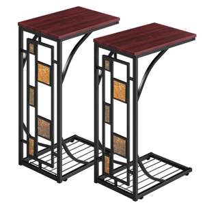 Yaheetech 2PCs Small Side Table, C Shaped End table sold & dispatched by Yaheetech UK