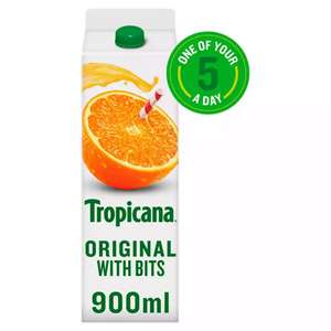 Tropicana Orange Juice with Bits 900ml - £1.25 @ Asda
