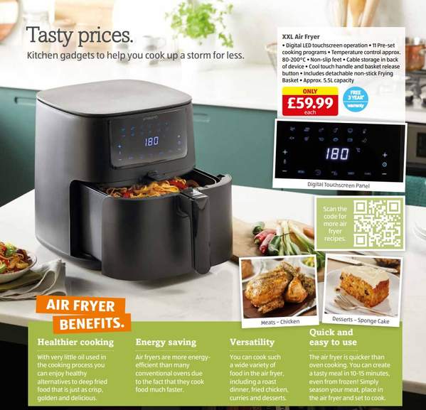 Aldi Specialbuys - Ambiano XXL Hot Air Fryer - Fryin' to be healthier! 