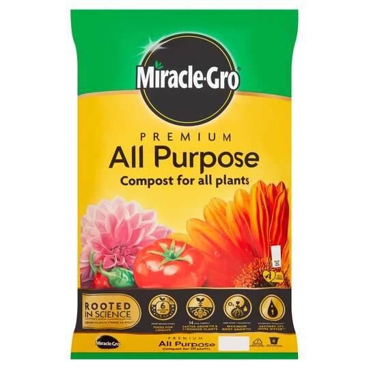 Miracle Gro All Purpose Peat Free Compost 40L 2 for £8 with clubcard @ Tesco