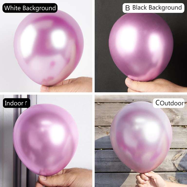 PartyWoo Hot Pink Balloons, 50 pcs 12 inch Latex Balloons, Party Ballo